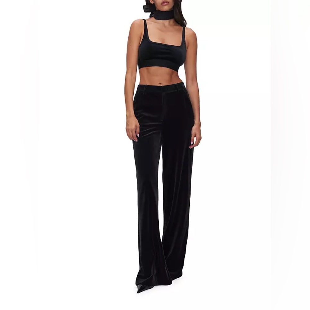 Good American Black Wide Leg Pants